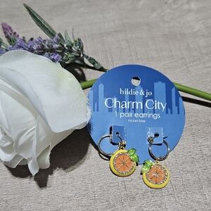 Hildie & Jo 🎁 Nickel-Free Orange Citrus Earrings